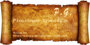 Pinczinger Gracián névjegykártya